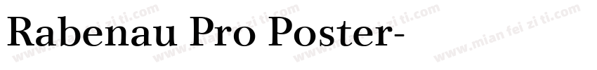Rabenau Pro Poster字体转换